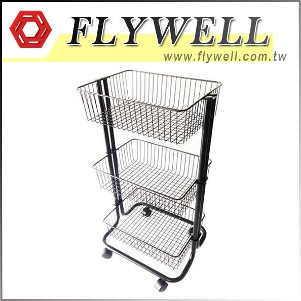 Flywell Introduces the Versatile 3 Tier Metal Rolling Storage Cart - A Game-Changer in Organization and Mobility