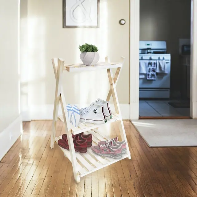 A Wood Display Rack could help you tidy up your home and garden perfectly!