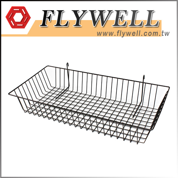 Black Gridwall Metal Wire Baskets