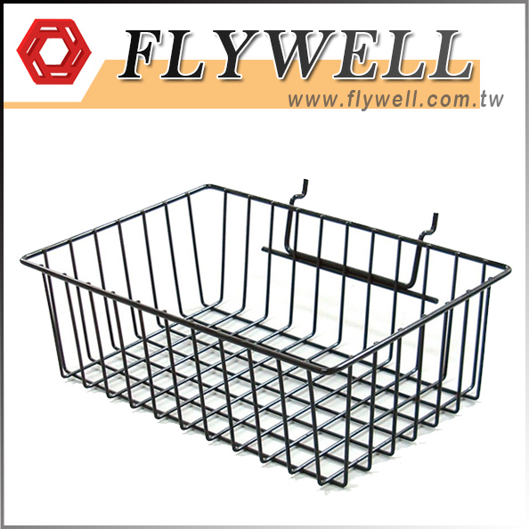 Wire Mesh Storage Baskets for Pegboard Displays