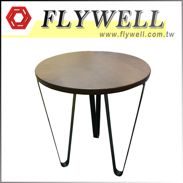 Steel Base Round Table w/ Hairpin Legs