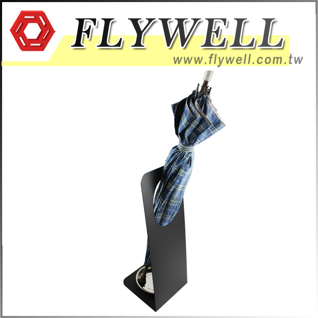L-shaped Umbrella Holder Storage Rack in black
